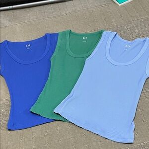 GAP Vibrant Blue and Green Tank Tops bundle of 3